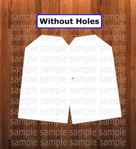 WithOUT holes - Dual tag shape - 6 different sizes - Sublimation Blanks