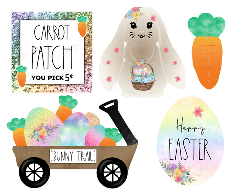 (Instant Print) Digital Download - 5pc Easter bundle designs - made for our blanks