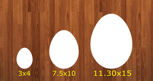 Without HOLES  - Egg - 3 sizes to choose from -  Sublimation Blank  - 1 sided  or 2 sided options