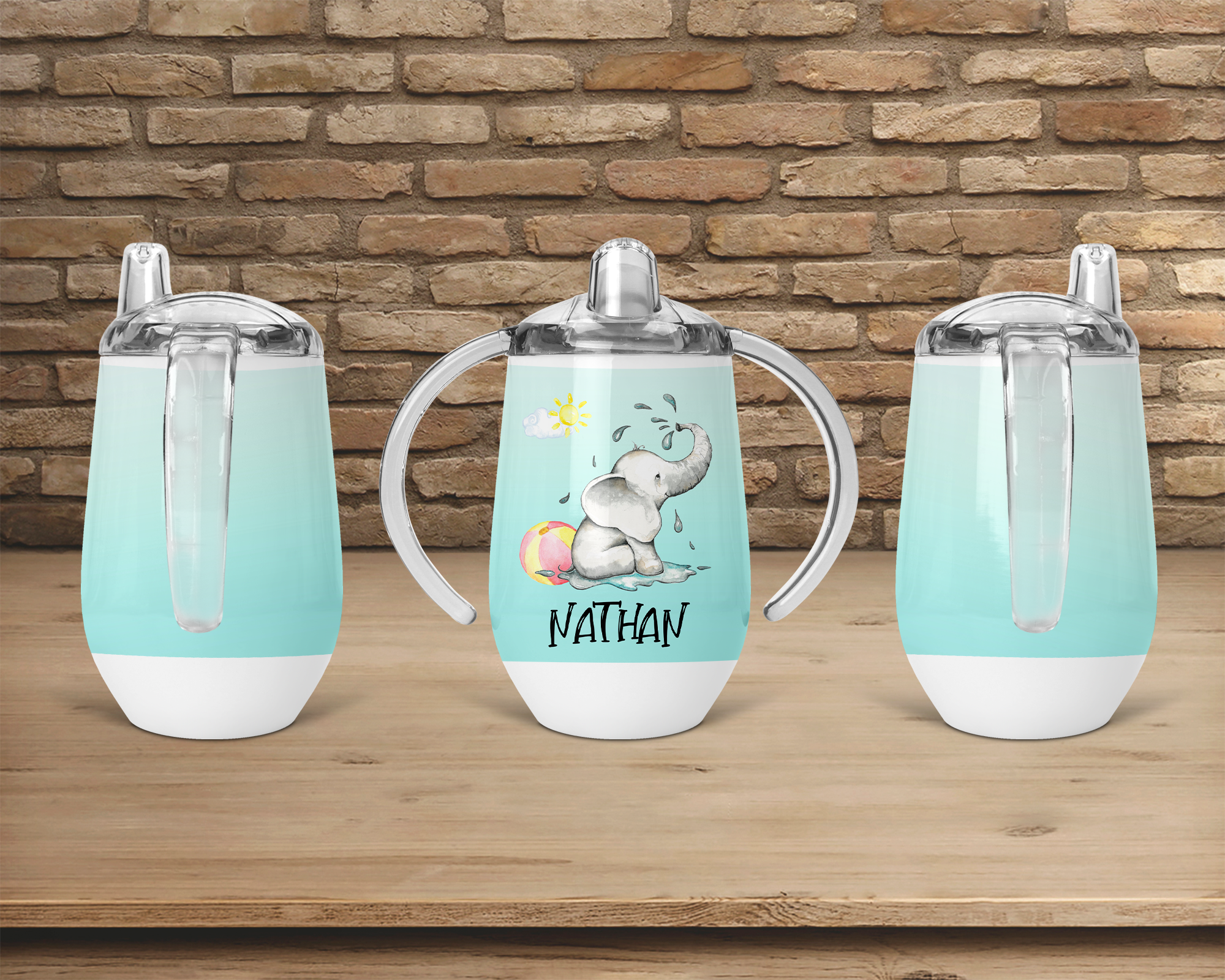 (Instant Print) Digital Download - Personalize your sippy cup elephant Designs , made for our sippy cups