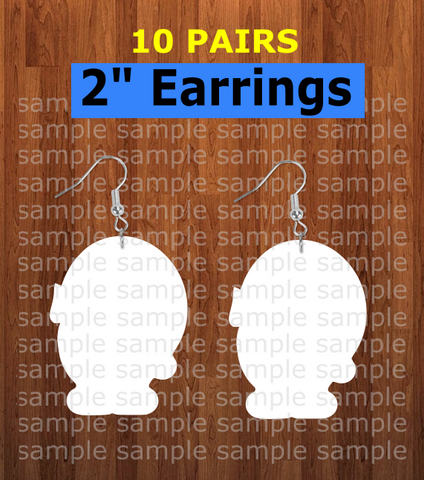 Elf  - earrings size 2 inch - BULK PURCHASE 10pair