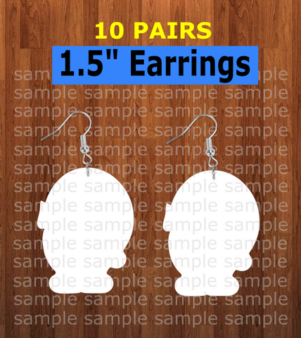 Elf  - earrings size 1.5 inch - BULK PURCHASE 10pair