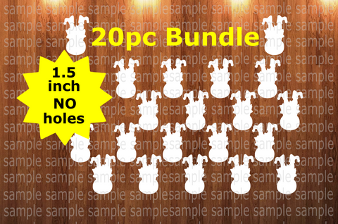 20pc bundle - 1.5 inch Santa elf sack (great for badge reels & hairbow centers)