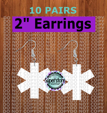 EMS  - earrings size 2 inch - BULK PURCHASE 10pair