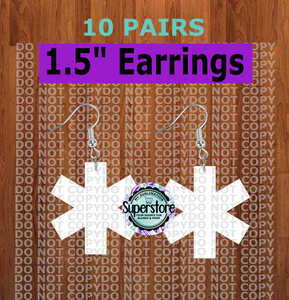EMS  - earrings size 1.5 inch - BULK PURCHASE 10pair