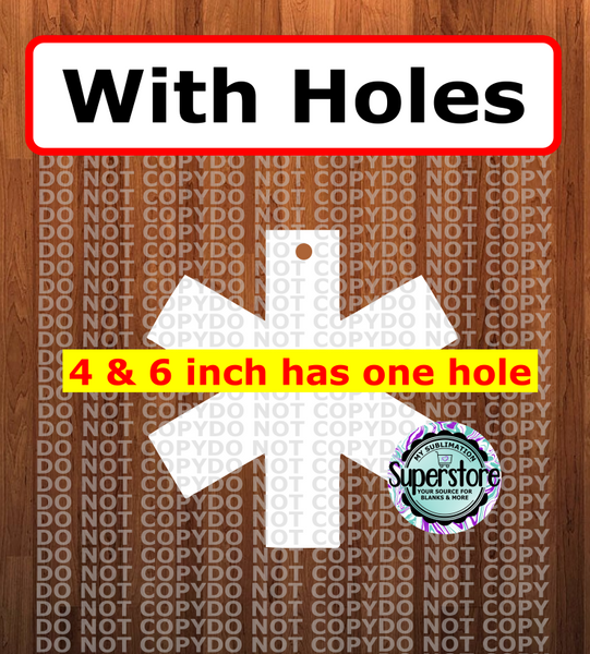 EMS - WITH holes - Wall Hanger - 5 sizes to choose from - Sublimation Blank