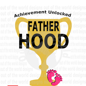 Fatherhood pink feet (Instant Print) Digital Download