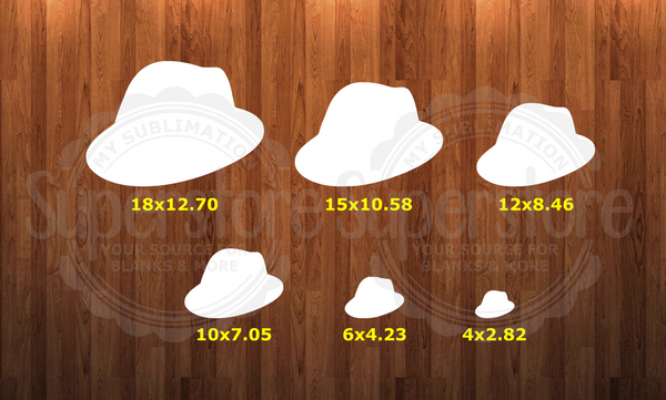 With holes - Fedora shape - 6 different sizes - Sublimation Blanks