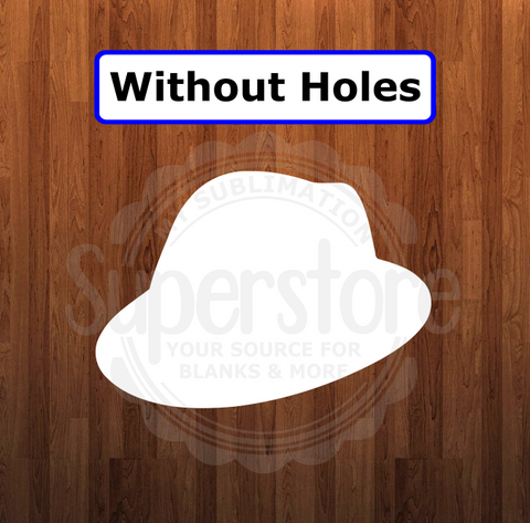 WithOUT holes - Fedora shape - 6 different sizes - Sublimation Blanks