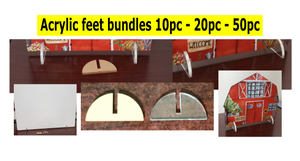 Acrylic feet bundles 10 pairs - 20 pairs - 50 pairs
