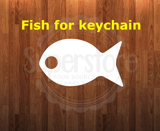 MDF fish for a keychain extra - Single sided only - 10pc or 20pc option