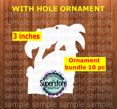 Flamingo - WITH hole - Ornament Bundle Price