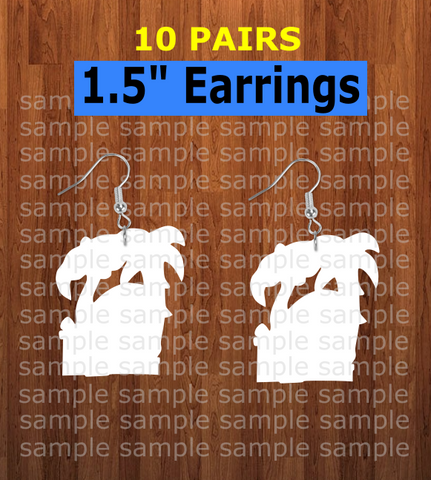 Flamingo - earrings size 1.5 inch - BULK PURCHASE 10pair