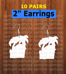 Flamingo - earrings size 2 inch - BULK PURCHASE 10pair