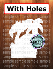 Flamingo - WITH holes - Wall Hanger - 5 sizes to choose from - Sublimation Blank