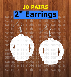 Flannel earrings size 2 inch - BULK PURCHASE 10pair