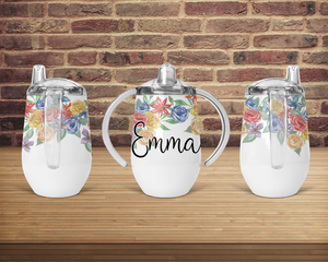 (Instant Print) Digital Download - Personalize your sippy cup flower Designs , made for our sippy cup