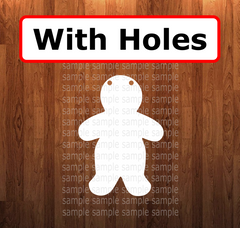 Fluffy Gingerbread Man WITH holes - Wall Hanger - 6 sizes to choose from - Sublimation Blank - 1 sided or 2 sided options