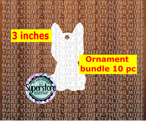 German Shepherd - WITH hole - Ornament Bundle Price