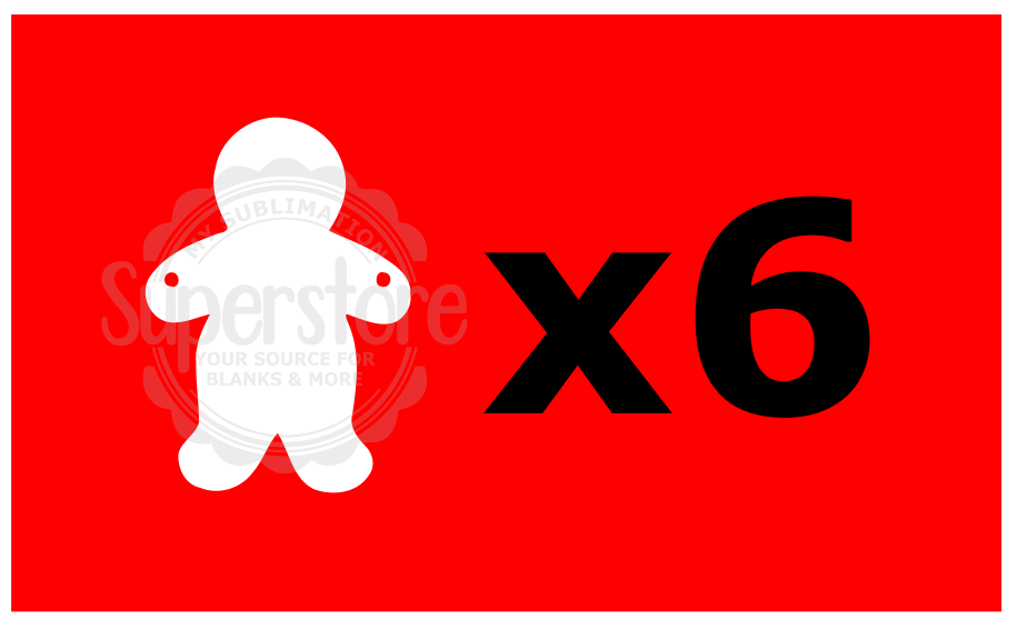 Gingerbread boys for tiered tray banner - sold in packs of 6