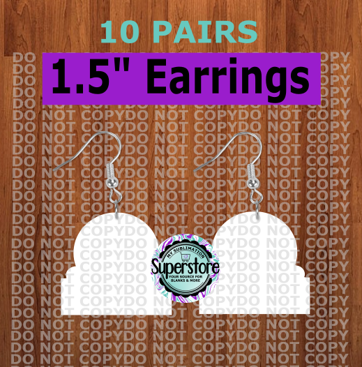 Gingerbread - earrings size 1.5 inch - BULK PURCHASE 10pair