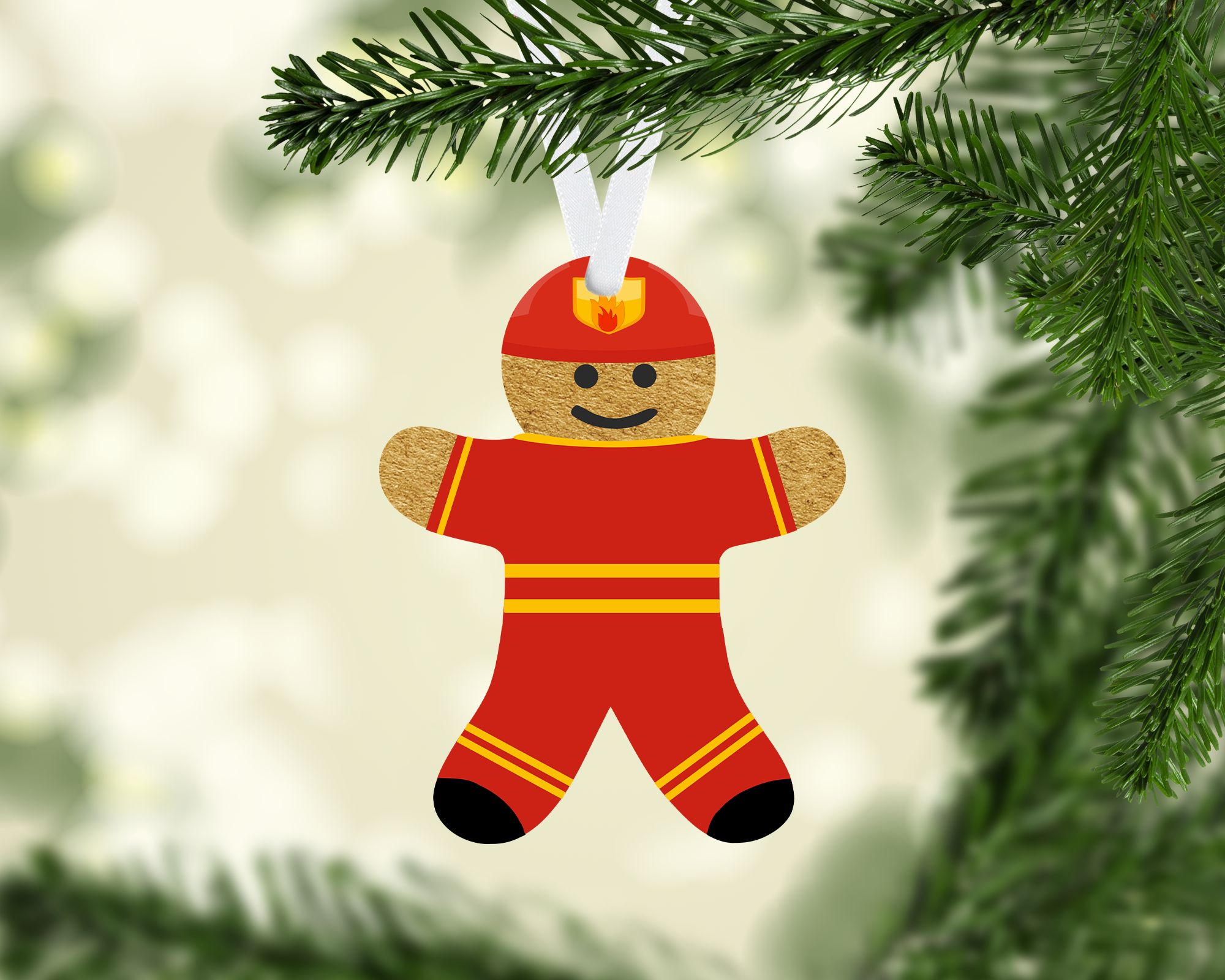 (Instant Print) Digital Download - Gingerbread man fireman design - made for our blanks