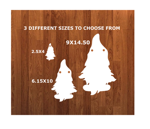 With Holes - Gnome with feet with hole Door - Wall Hanger - 3 sizes to choose from -  Sublimation Blank  - 1 sided  or 2 sided options