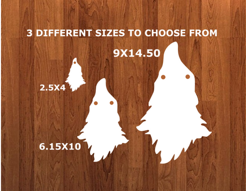 With HOLES - Gnome without feet with hole Door - Wall Hanger - 3 sizes to choose from -  Sublimation Blank  - 1 sided  or 2 sided options