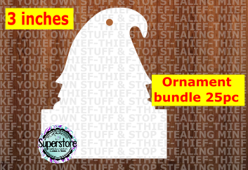 Gnome with Sign - WITH hole - Ornament Bundle Price