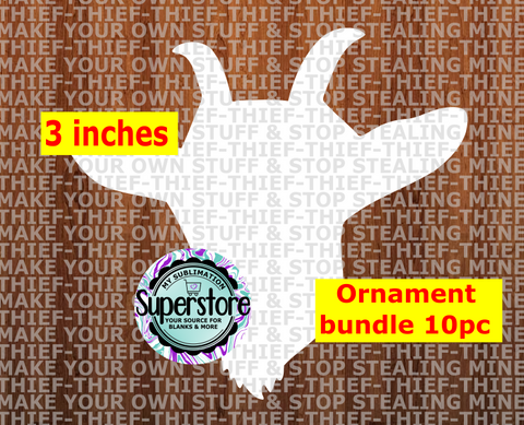 Goat Head - withOUT hole - Ornament Bundle Price