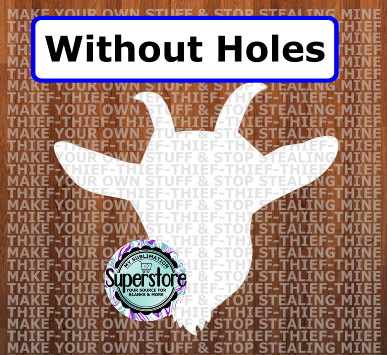 Goat Head - withOUT holes - Wall Hanger - 5 sizes to choose from - Sublimation Blank
