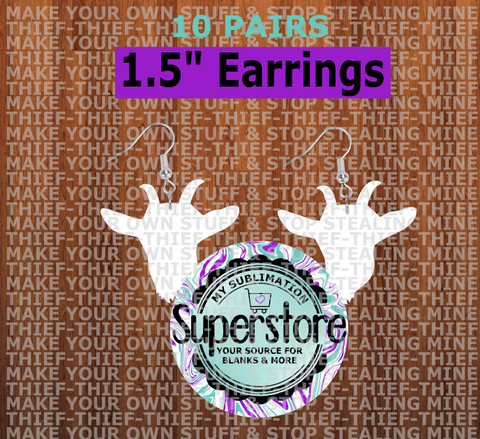 Goat Head - earrings size 1.5 inch - BULK PURCHASE 10pair