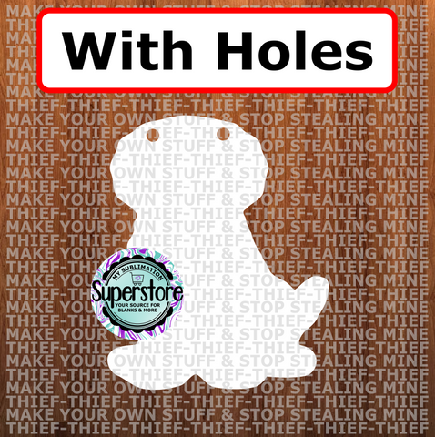 Golden doodle - WITH holes - Wall Hanger - 5 sizes to choose from - Sublimation Blank