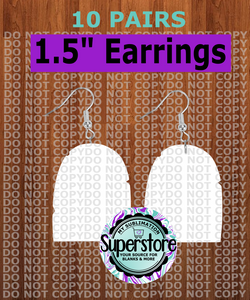 Gravestone - earrings size 1.5 inch - BULK PURCHASE 10pair