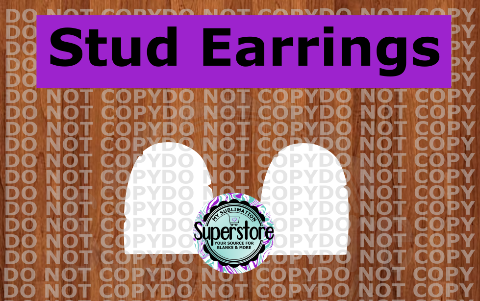 10 or 20 pair bulk buy - Gravestone half inch studs for earrings
