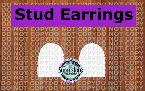 10 or 20 pair bulk buy - Gravestone half inch studs for earrings