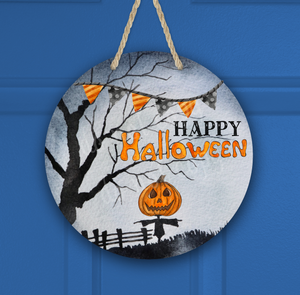 (Instant Print) Digital Download - Happy Halloween round design