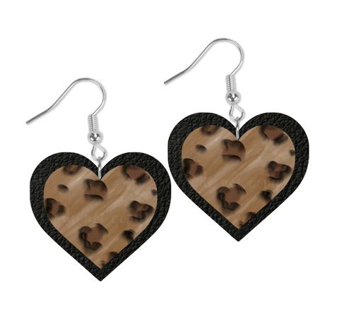 (Instant Print) Digital Download - Heart cheetah and leather design - Made for our  blanks