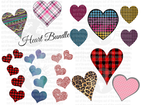 Heart Bundle / Bundle set of 13 pc / You get all 13 for one price  (Instant Print) Digital Download