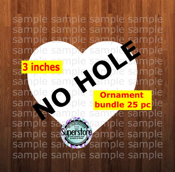 Heart withOUT hole  - Ornament Bundle Price