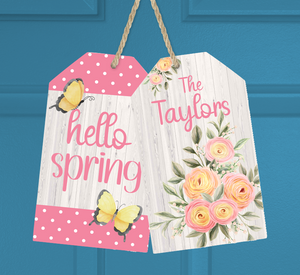 (Instant Print) Digital Download - Hello spring dual tag design