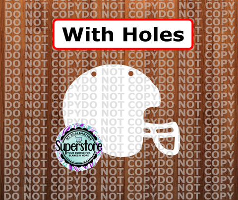 Helmet - WITH holes - Wall Hanger - 5 sizes to choose from - Sublimation Blank
