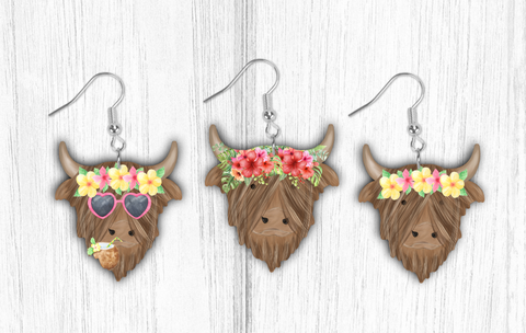 Digital Download - 3pc summer highland cow bundle - made for our blanks