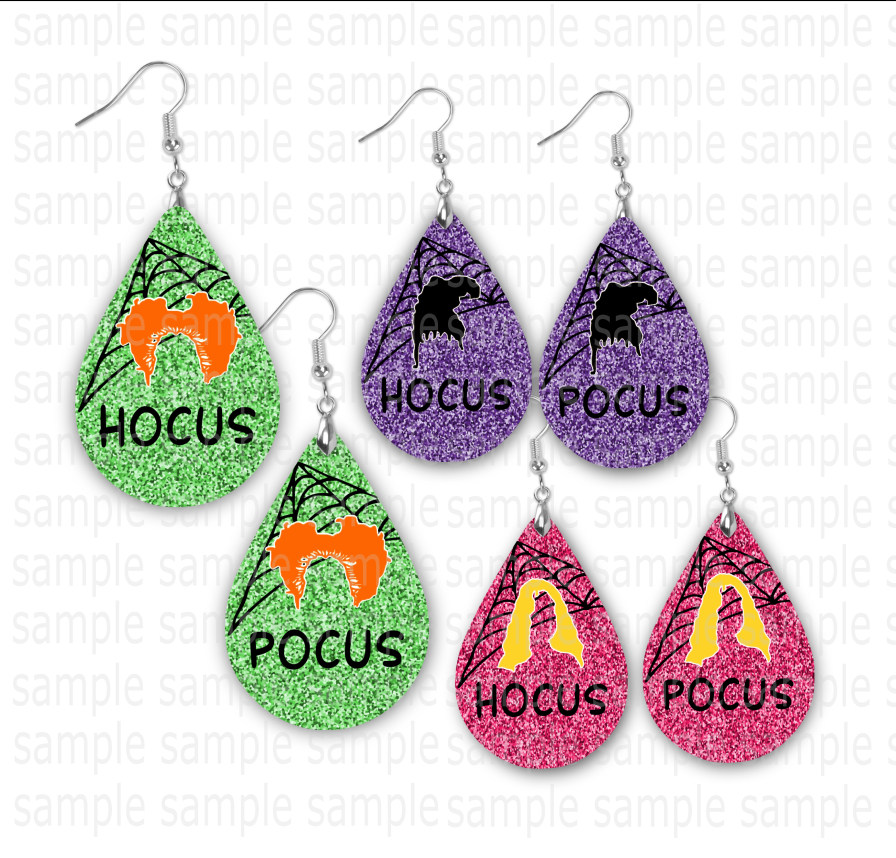 (Instant Print) Digital Download -  Hocus Pocus tear drop earring bundle  - made for our sublimation blanks