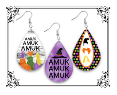 (Instant Print) Digital Download -  Hocus Pocus Tear drop earring bundle  - made for our sublimation blanks