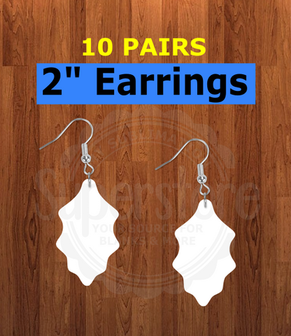 Holly earrings size 2 inch - BULK PURCHASE 10pair