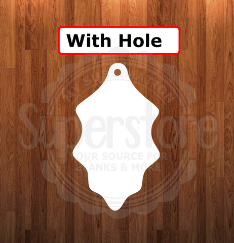 With holes - Holly shape - 6 different sizes - Sublimation Blanks