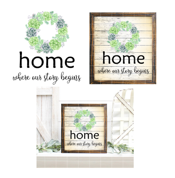 (Instant Print) Digital Download -  3pc Home is where our story begins