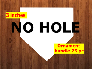 Home plate withOUT hole - Ornament Bundle Price