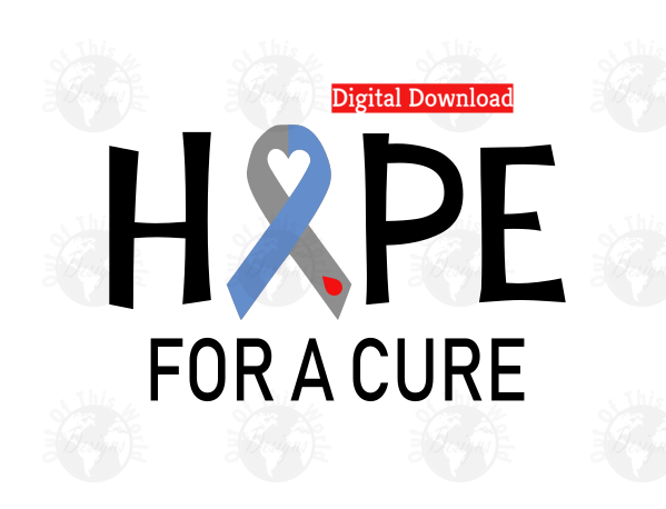 Hope for a cure diabetes awareness (Instant Print) Digital Download